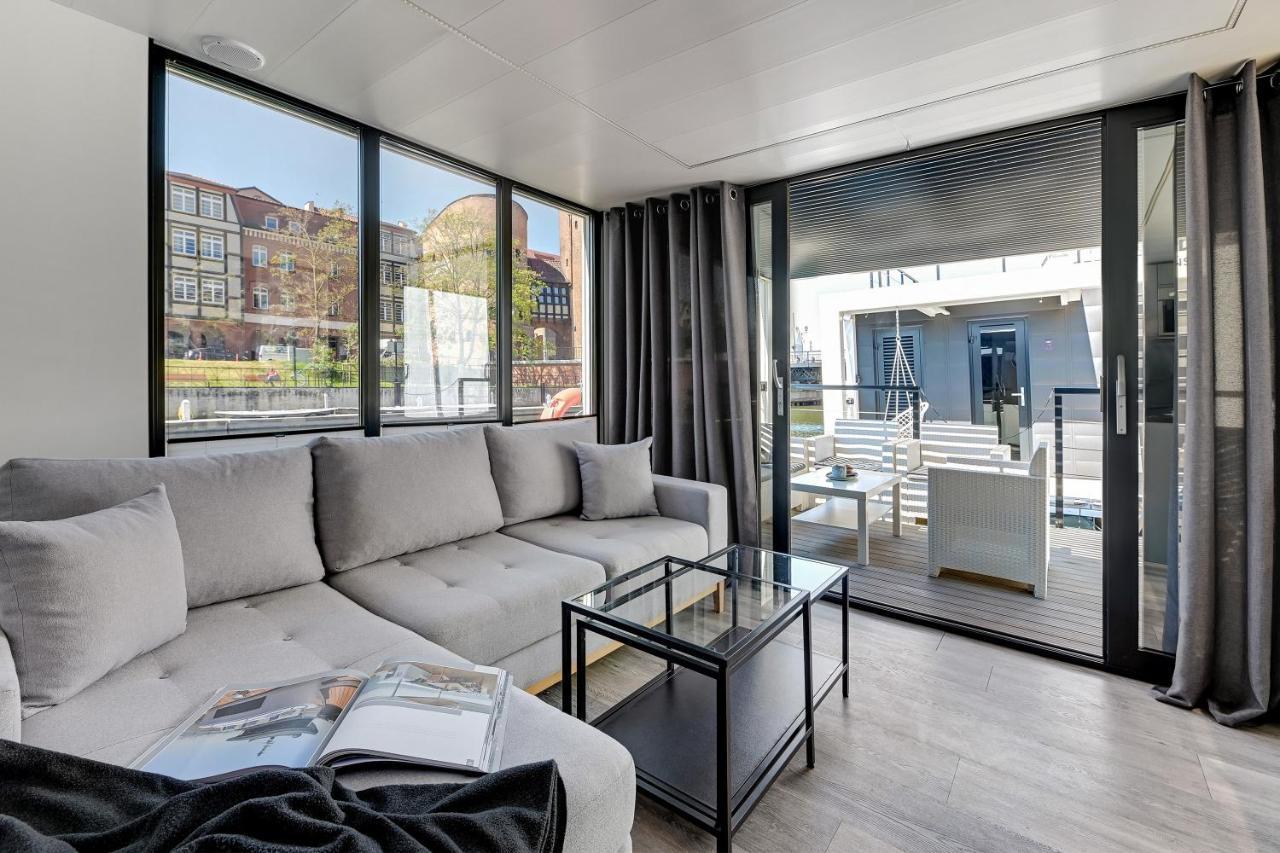Domy Na Wodzie - La Mare Motlava Houseboats With Sauna By Downtown Apartments Danzig Exterior foto