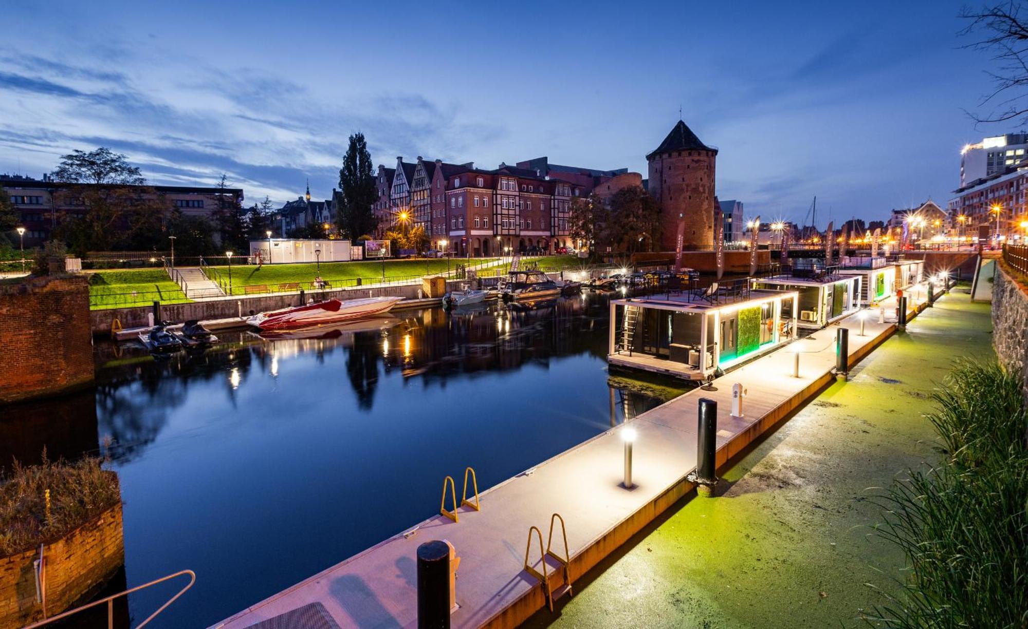 Domy Na Wodzie - La Mare Motlava Houseboats With Sauna By Downtown Apartments Danzig Exterior foto